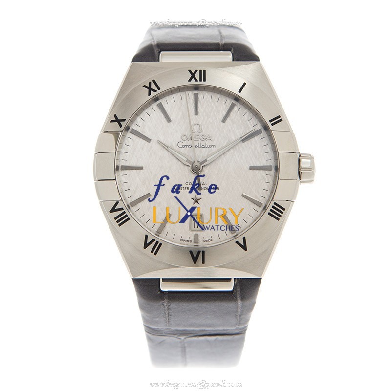 Omega 131.13.39.20.06.001 - Replica Watch - Constellation - Gray Dial - Leather Strap - Automatic - Image 2
