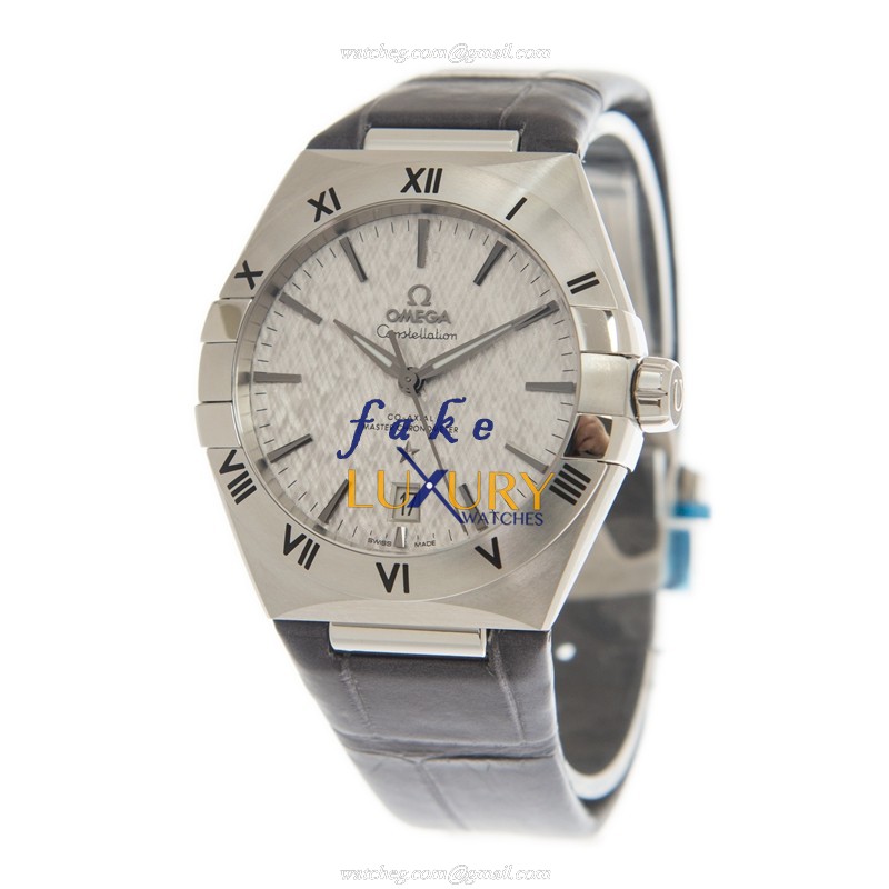 Omega 131.13.39.20.06.001 - Replica Watch - Constellation - Gray Dial - Leather Strap - Automatic - Image 3