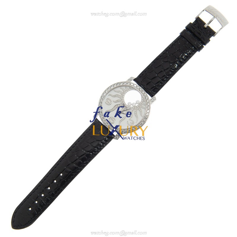 Chopard 207470-1001 Replica Watch - 18kt White Gold & Diamond, Quartz Movement, Happy Diamond - Image 2