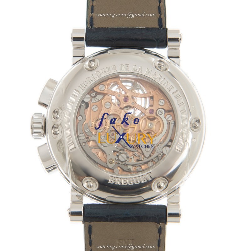 Breguet MARINE 5839BB/6D/9ZU/DD0D Manual Wind 18kt White Gold Diamond Silver Dial Replica Watch - Image 3
