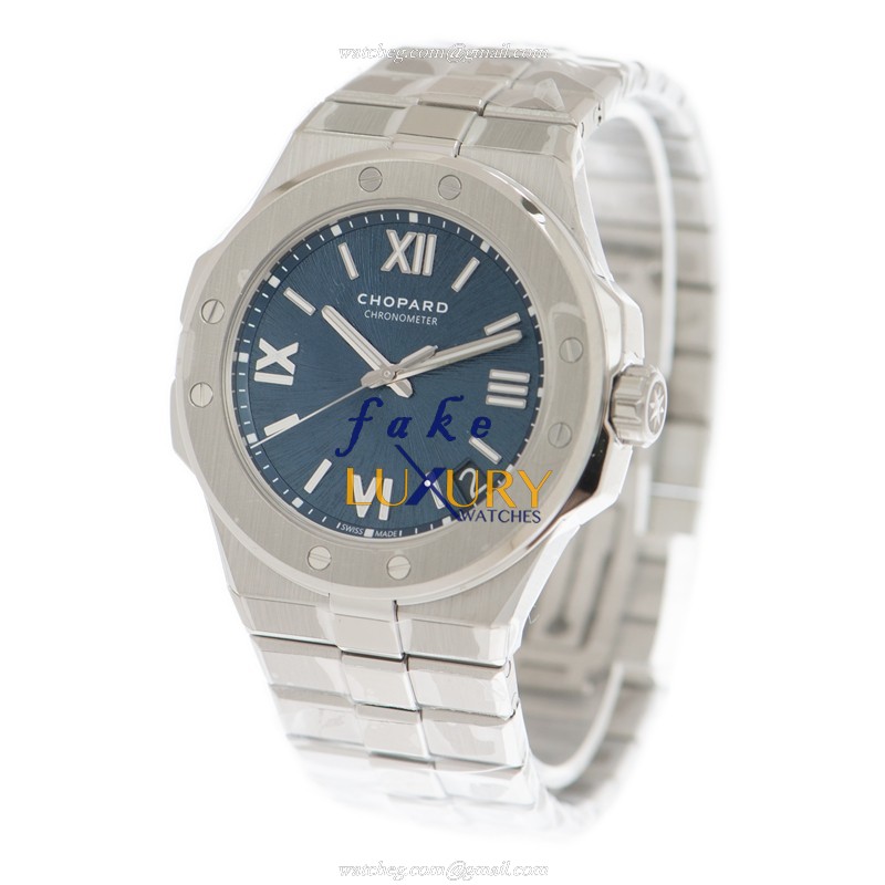 Chopard 298600-3001 Alpine Eagle Auto Stainless Steel Case Blue Dial Silver Strap Replica Watch - Image 3