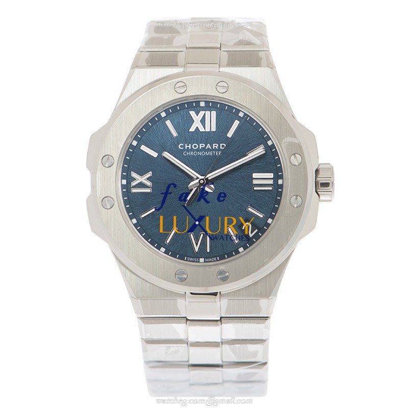 Chopard 298600-3001 Alpine Eagle Auto Stainless Steel Case Blue Dial Silver Strap Replica Watch - Image 2
