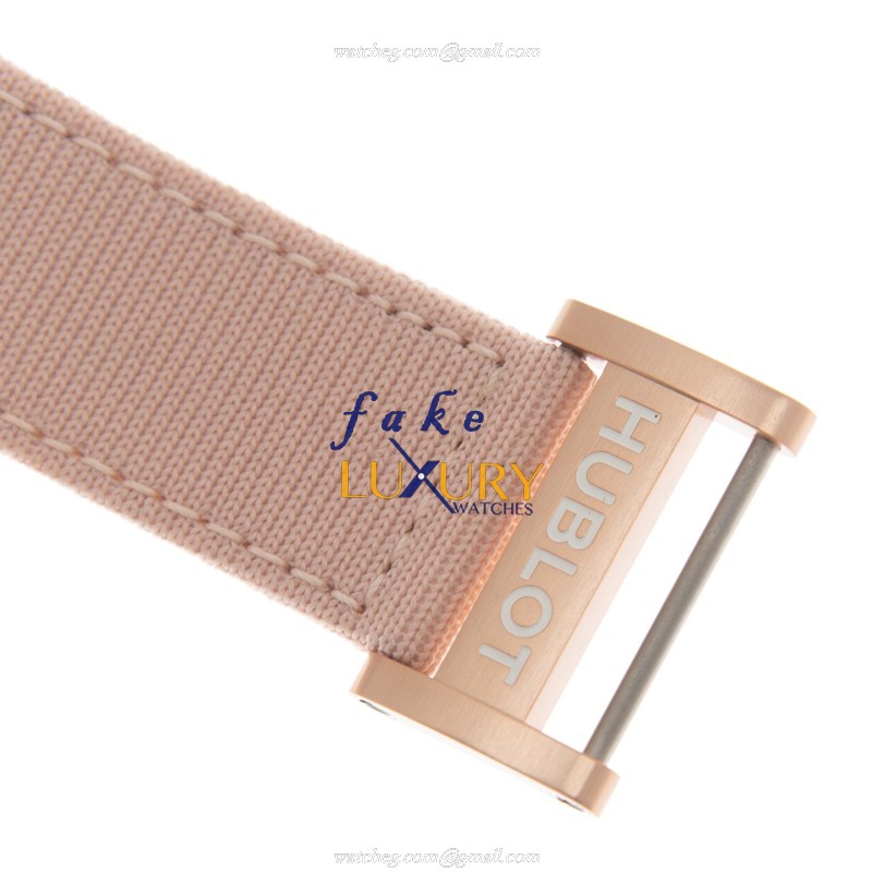 Hublot 441.UP.7320.NR.GIT20 LTD 200 PCS Rose Gold Big Bang Auto 42mm Canvas Pink Band Replica Watch - Image 4