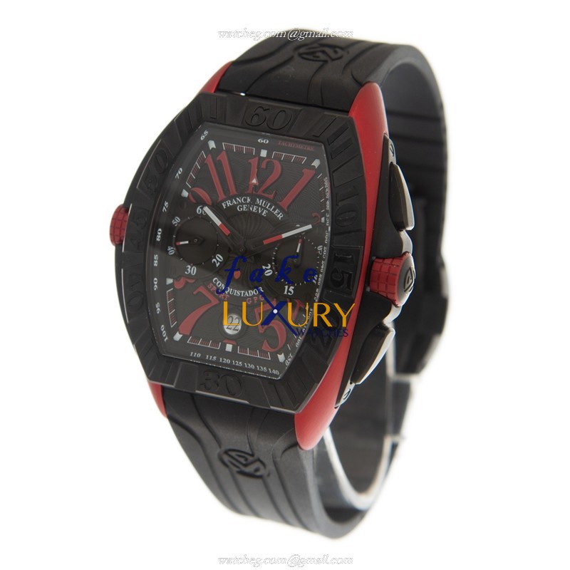 Franck Muller 8900CC DT GPG TT NR 5N Titanium Automatic Replica Watch, Black Dial & Rubber Strap - Image 2