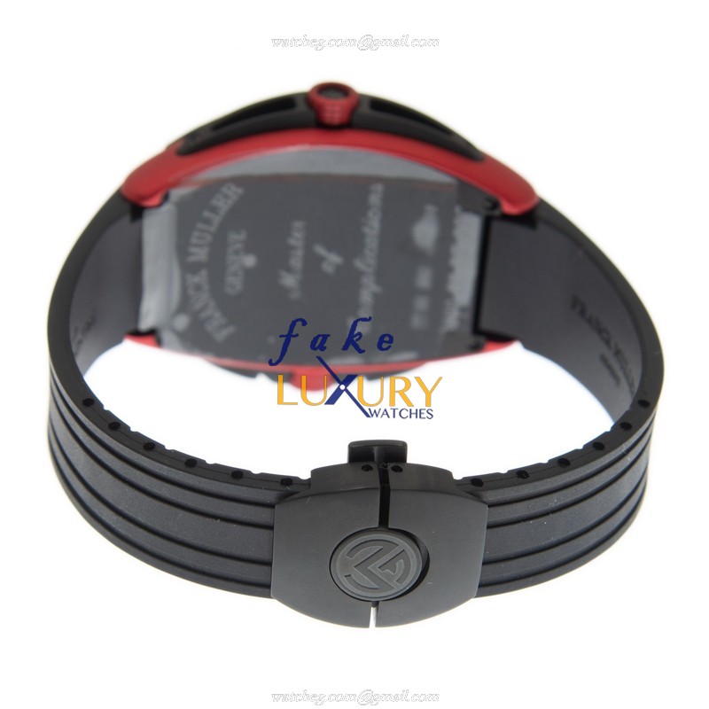 Franck Muller 8900CC DT GPG TT NR 5N Titanium Automatic Replica Watch, Black Dial & Rubber Strap - Image 4