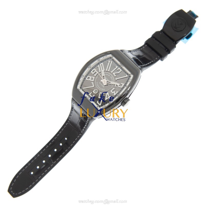 Franck Muller V 45 SC DT GLACIER AC.BC Vanguard Replica Watch, Automatic, Carbon Fiber Case, Black - Image 2