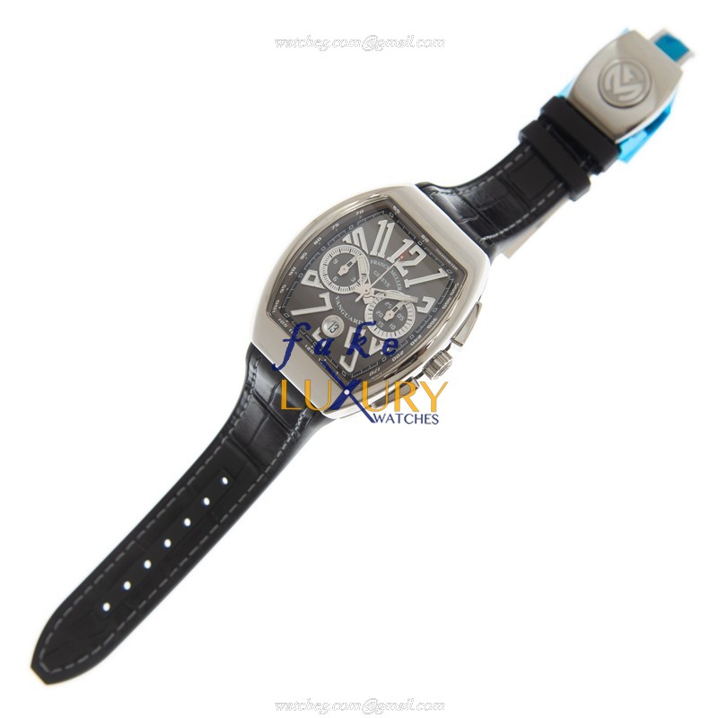 Franck Muller V 41 CC DTAC.TT Vanguard Replica Watch, Gray Dial, Steel Case, Automatic - Image 2