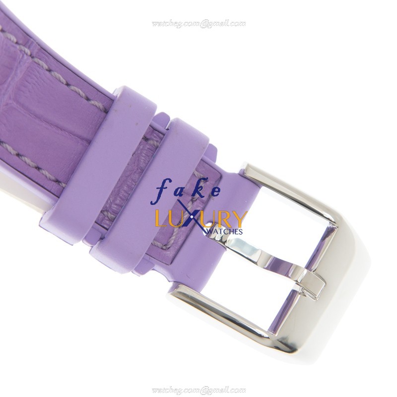 Franck Muller V 32 QZ COL DRM AC.VL - Replica Watch - Quartz - Steel Case - White Dial - Purple - Image 4