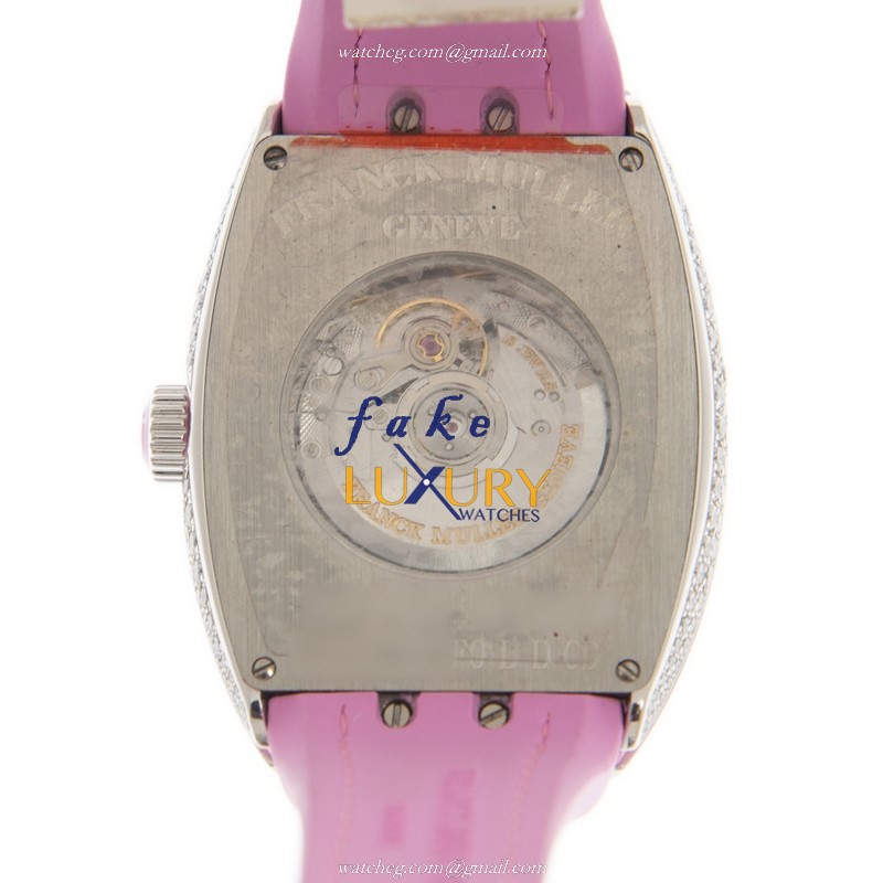 V 35 SC AT FO L D CD AC.RS - Franck Muller Vanguard Replica Watch - Automatic - Silver Dial - Pink - Image 3