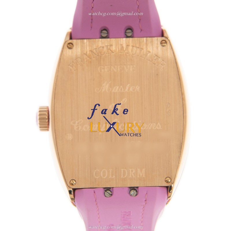 Franck Muller V 35 QZ COL DRM 5N.RS Vanguard Replica Watch, 35mm Quartz, White Dial, Pink Leather - Image 3