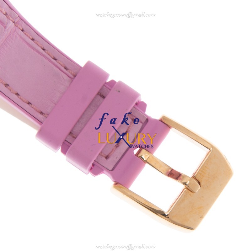 Franck Muller V 35 QZ COL DRM 5N.RS Vanguard Replica Watch, 35mm Quartz, White Dial, Pink Leather - Image 4