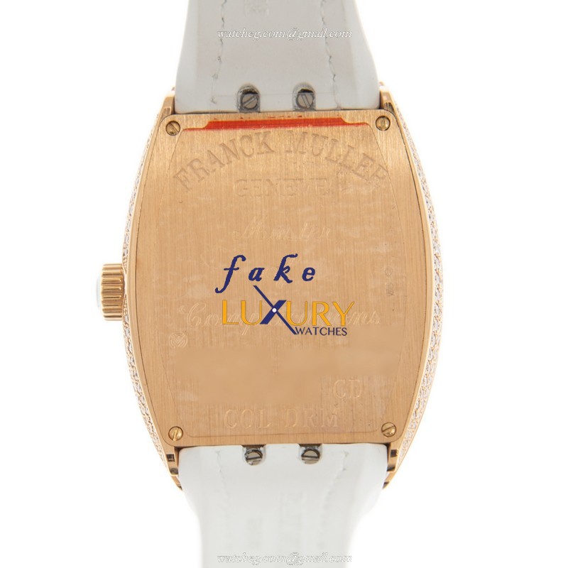 Franck Muller V 35 QZ D CD COL DRM 5N.BC Quartz 18kt Rose Gold & Diamond Replica Watch, Automatic - Image 3