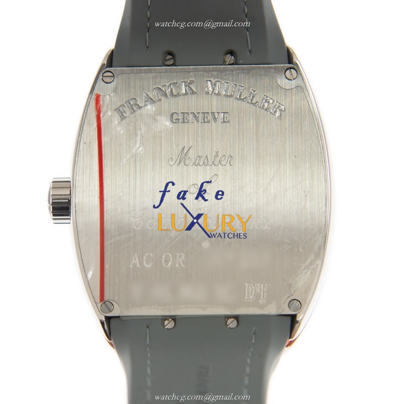 Franck Muller V45 MB SC DT AC.OR Vanguard Auto Stainless Steel Replica Watch 44mm Gray Dial Orange - Image 3