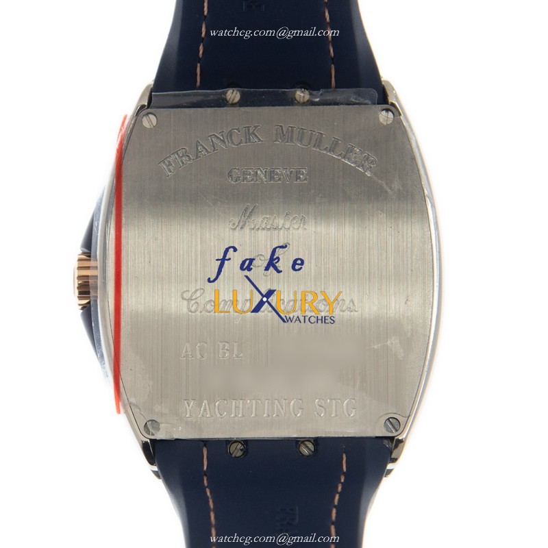 Franck Muller V 41 SC DT YACHTING STG AC.BL Vanguard Replica Watch Automatic Blue Dial Steel Case - Image 3