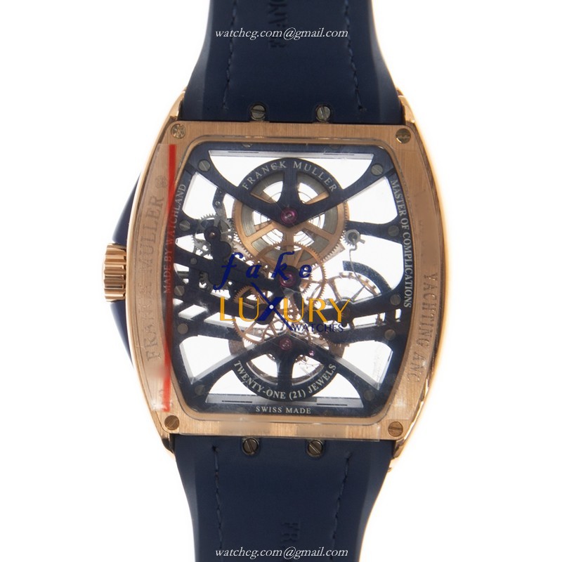 Franck Muller V 41 S6 SQT YACHTING ANC 5N.BL Manual Wind 18kt Rose Gold Replica Watch, Model V 41 - Image 3
