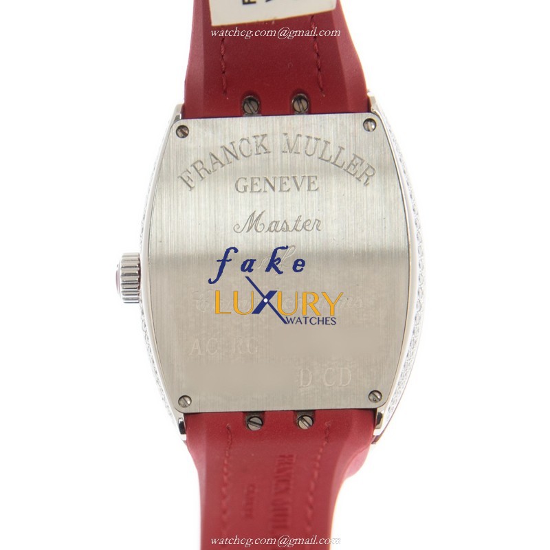 Franck Muller V 35 QZ D CD AC.RG Vanguard Replica Watch, Quartz, Silver Dial, Steel Diamonds Case - Image 3
