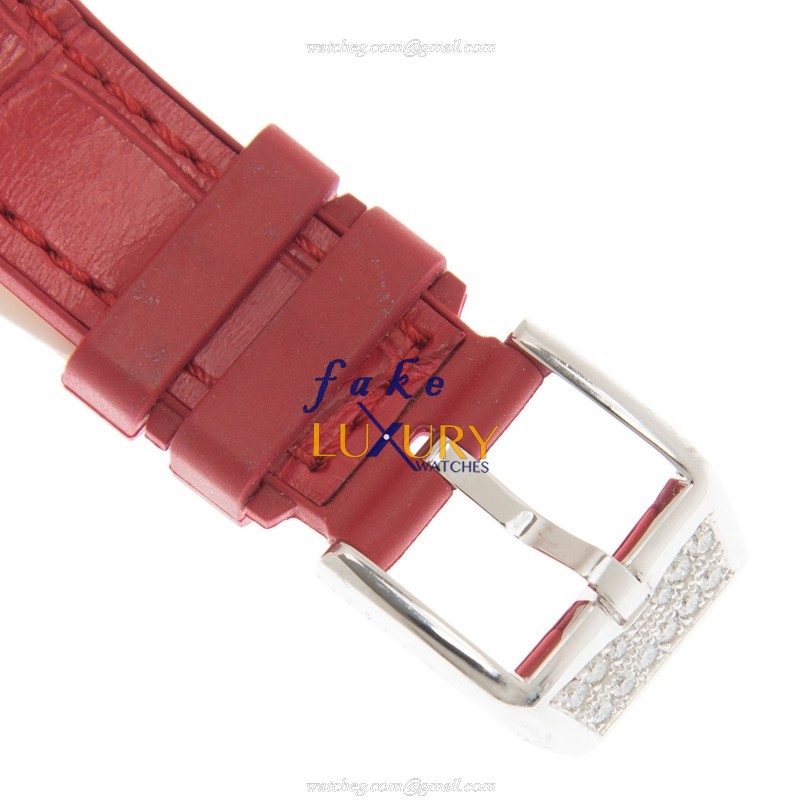 Franck Muller V 35 QZ D CD AC.RG Vanguard Replica Watch, Quartz, Silver Dial, Steel Diamonds Case - Image 4