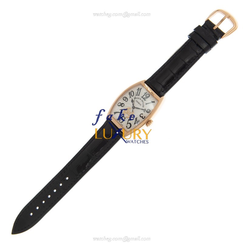 Franck Muller 2850 SC AT FO 25TH LTD 5N Automatic 18kt Rose Gold White Dial Leather Replica Watch - Image 2