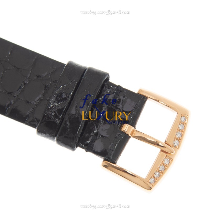 Franck Muller 3002 L QZ R D3 5N GALET Quartz Rose Gold Replica Watch 28mm 18kt Case Black Leather - Image 4