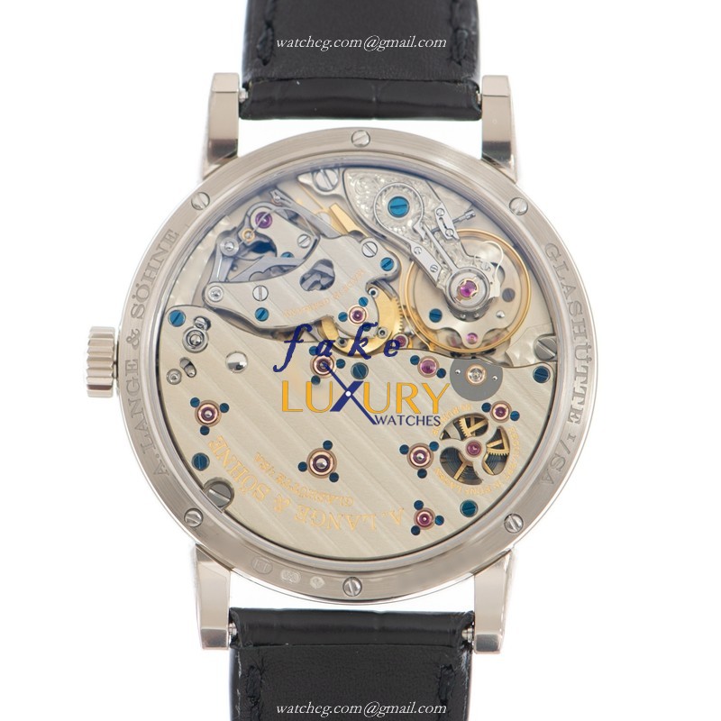 A Lange & Sohne 252.029 Richard Lange - Replica Watch - Manual Wind - 18kt White Gold - Black Dial - Image 3