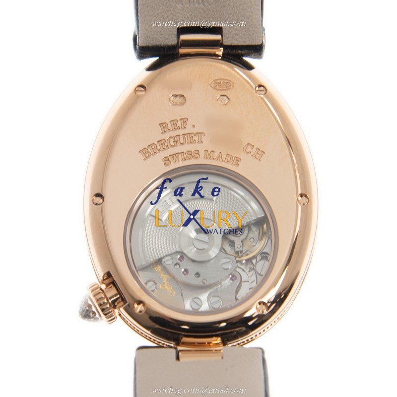Breguet 8928BR/8D/944/DD0D/3L Replica Watch, Automatic, Silver Dial, 18kt Rose Gold & Diamonds - Image 3