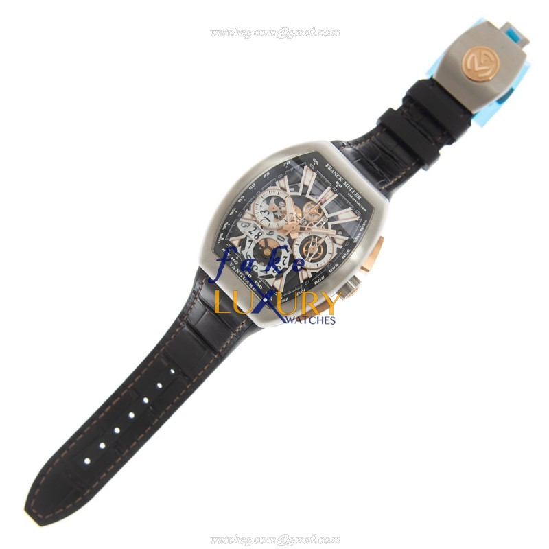 Franck Muller V 45 CC DT GD SQT AC.BR.NR Automatic Black Dial Titanium Replica Watch - Image 2