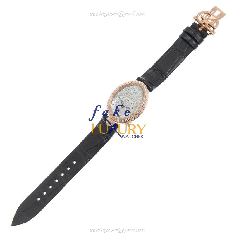 Breguet 8928BR/8D/944/DD0D/3L Replica Watch, Automatic, Silver Dial, 18kt Rose Gold & Diamonds - Image 2