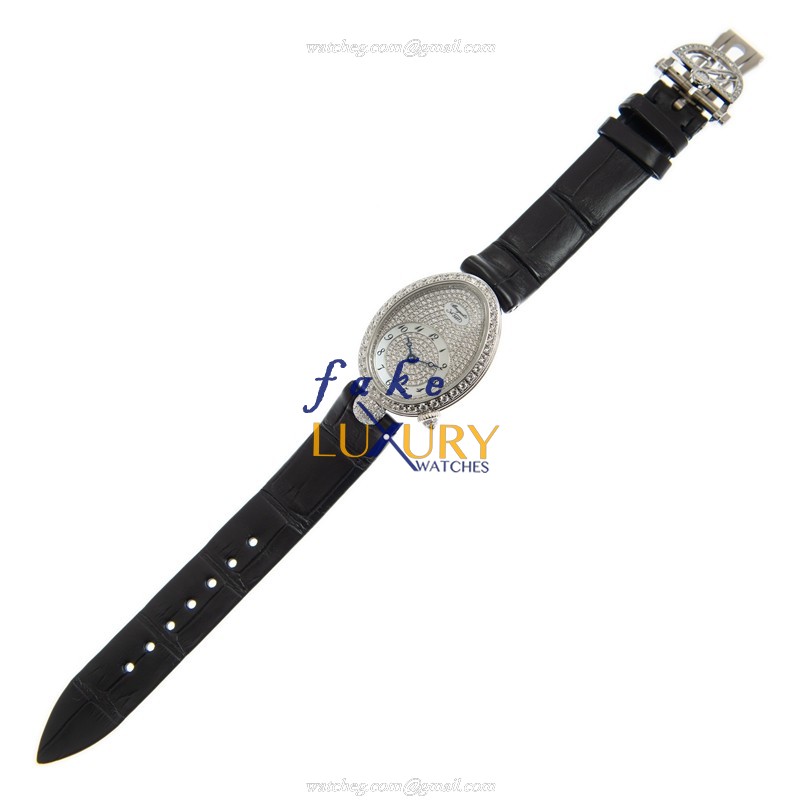 Breguet 8928BB/8D/944/DD0D/3L Reine de Naples Replica Watch, Silver Dial, 18kt White Gold & Diamond - Image 2