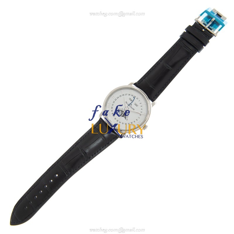 6654-1127-55B - Blancpain Villeret Replica Watch Automatic White Dial Stainless Steel - Image 2