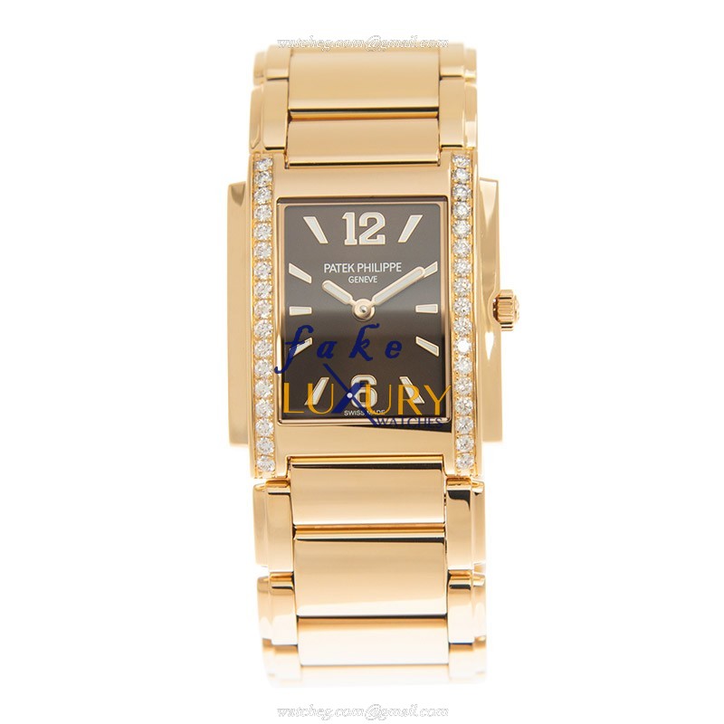 Patek Philippe 4910/1201R-001 Twenty-4 Replica Watch, Quartz Movement, 18kt Rose Gold Case with - Image 2