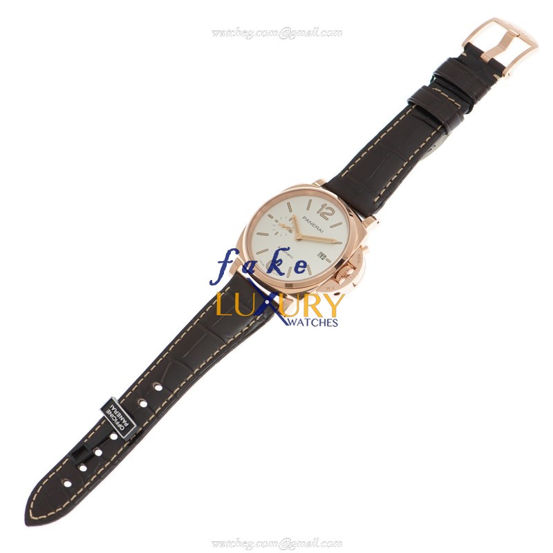 Panerai PAM01042 LUMINOR DUE Automatic 18kt Rose Gold Replica Watch - Swiss Movement, White Dial - Image 2