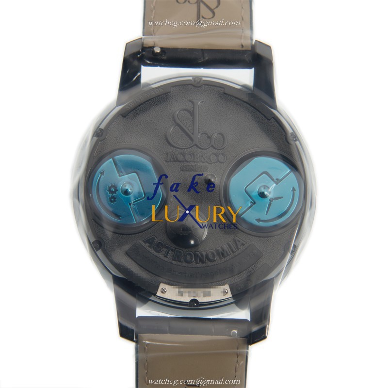 Jacob & Co 100.31.AC.SD.B DA4D Manual Wind Replica Watch, 18kt White Gold Case, Blue Dial, Leather - Image 4