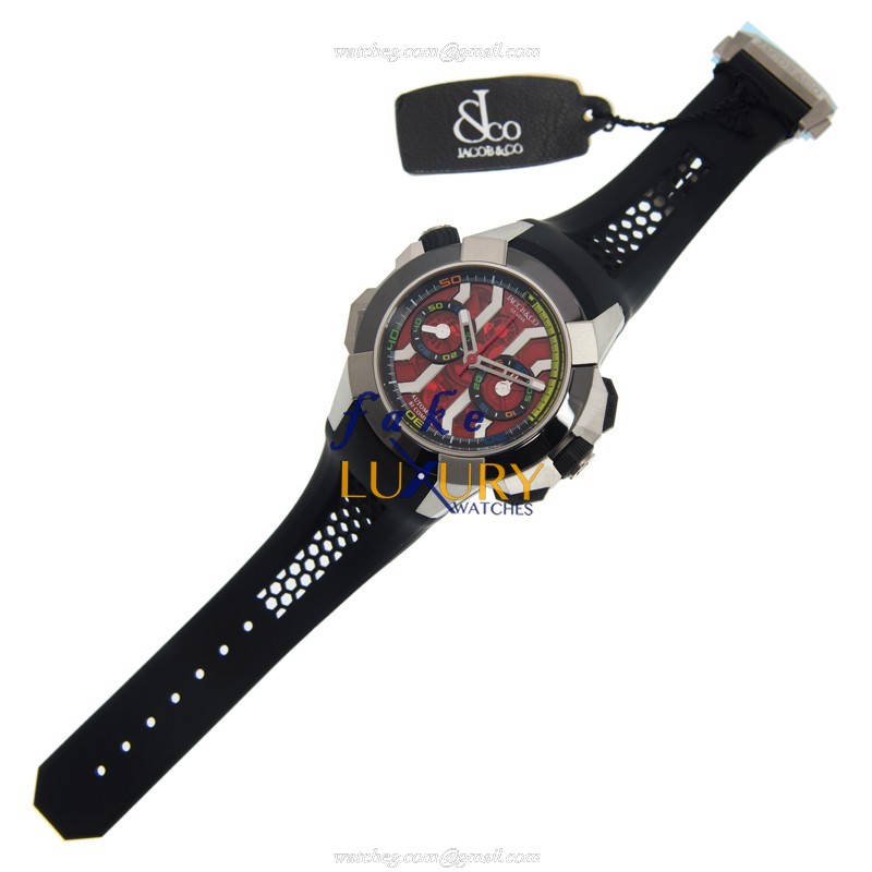 Jacob & Co Epic X Chrono 311.20.SB.RV.A HA4D | Automatic | Stainless Steel | Red Dial | Replica - Image 2