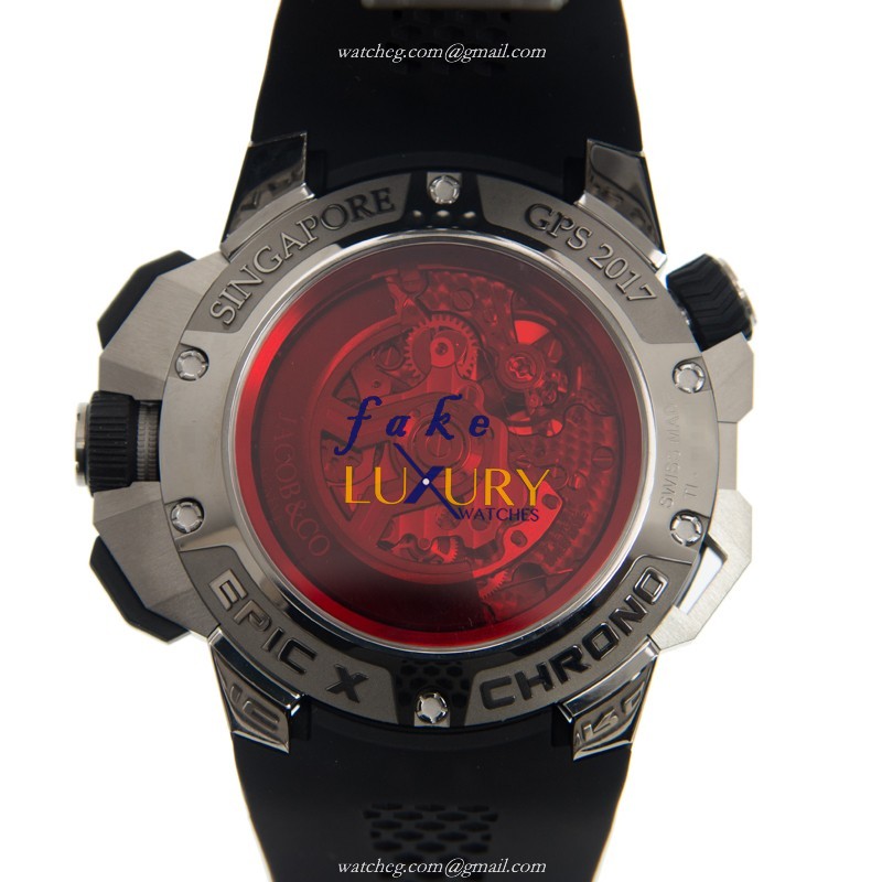 Jacob & Co Epic X Chrono 311.20.SB.RV.A HA4D | Automatic | Stainless Steel | Red Dial | Replica - Image 3