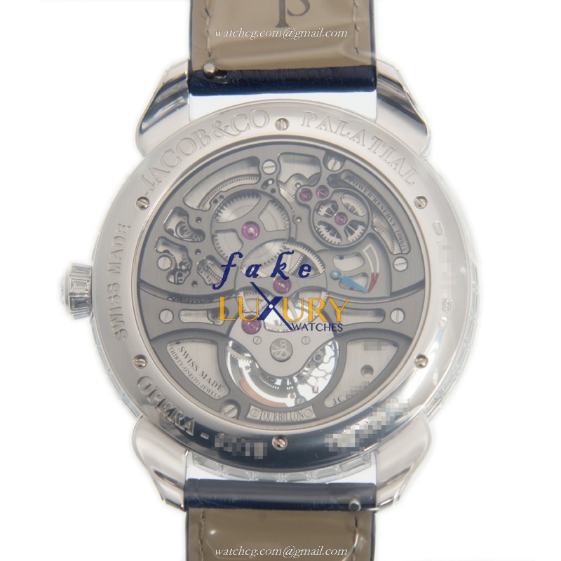 Jacob & Co 820.30.BD.BD.A CE4D PALATIAL Manual Wind 18kt White Gold Replica Watch, Silver Dial - Image 3