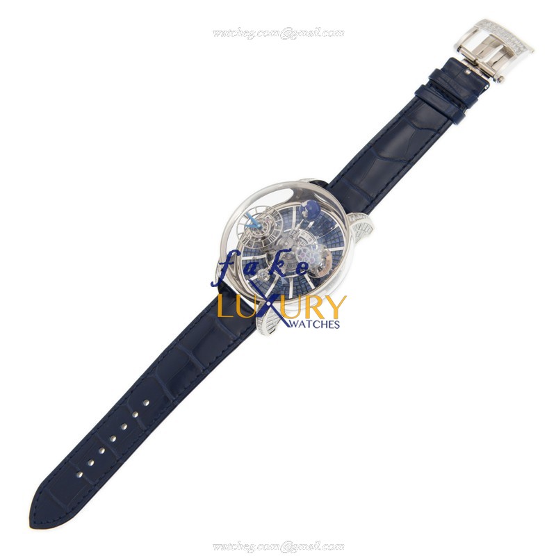 Jacob & Co AT800.30.BD.BB.A Astronomia Blue Dial Alligator Strap Replica Watch - Image 2