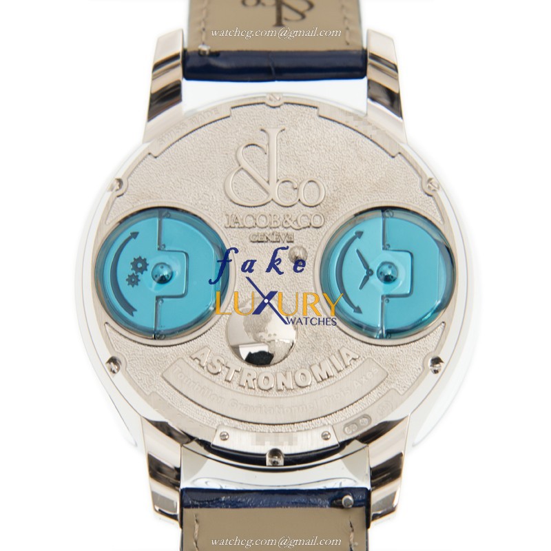 Jacob & Co AT800.30.BD.BB.A Astronomia Blue Dial Alligator Strap Replica Watch - Image 4