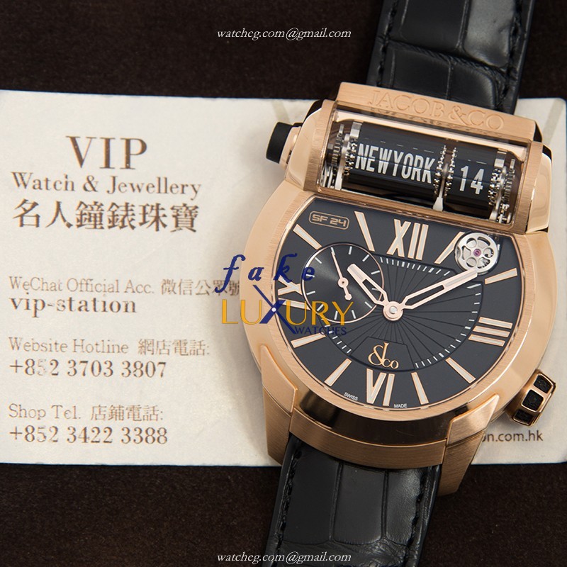 Jacob & Co ES101.40.NS.LR.A - Replica Watch - Automatic - 18kt Rose Gold Case - Black Dial - Image 5