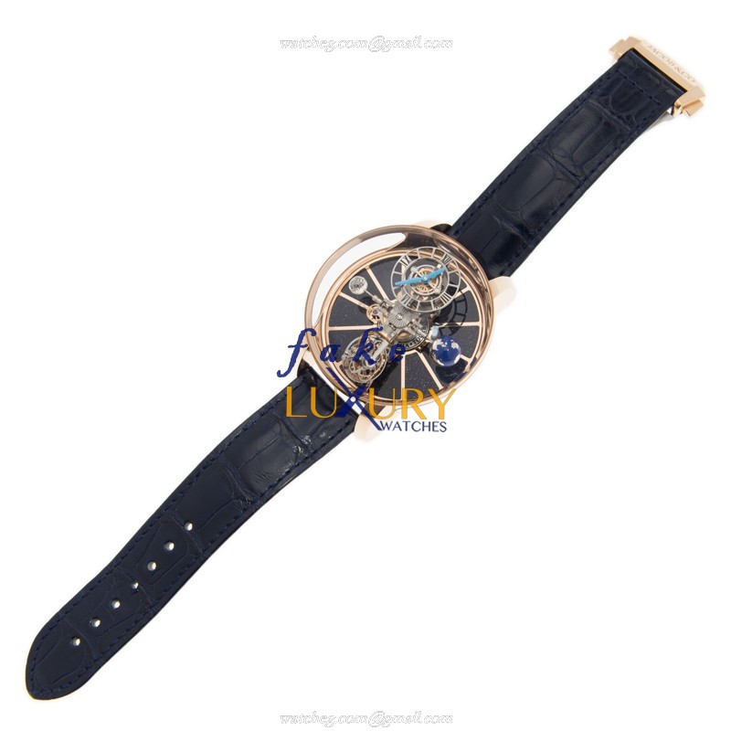 Jacob & Co AT100.40.AC.SD.A Replica Watch Astronomia Manual Wind Blue Dial 18kt Pink Gold - Image 2