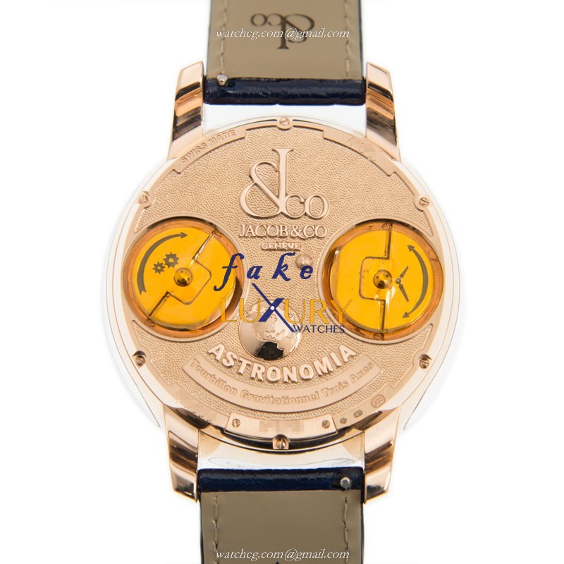 Jacob & Co AT100.40.AC.SD.A Replica Watch Astronomia Manual Wind Blue Dial 18kt Pink Gold - Image 3