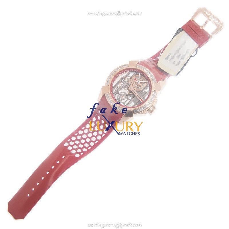 Jacob & Co EX100.43.LD.OP.ALD4A Manual Wind 18kt Rose Gold Ceramic Bezel Replica Watch - Silver - Image 2
