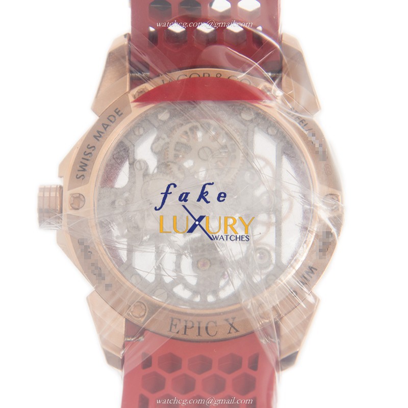 Jacob & Co EX100.43.LD.OP.ALD4A Manual Wind 18kt Rose Gold Ceramic Bezel Replica Watch - Silver - Image 3