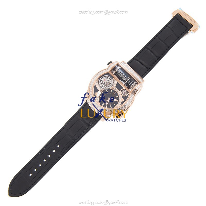 Jacob & Co ES802.40.BD.UB.A EPIC SF24 Auto 18kt Rose Gold Diamond Bezel Replica Watch - Image 2