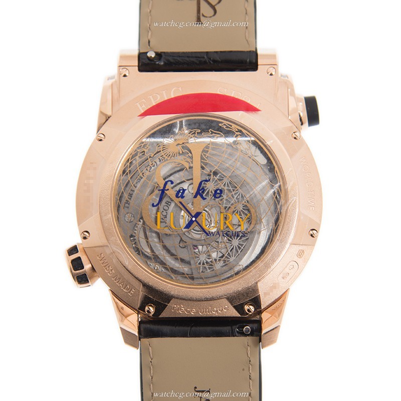 Jacob & Co. ES802.40.BD.UA.A Replica, Automatic, 18kt Rose Gold Case, Diamonds, Black Dial Watch - Image 3