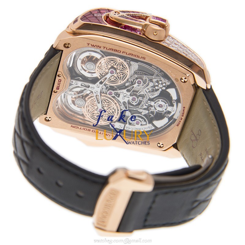 Jacob & Co TT800.40.BR.AA.AWA4S TWIN TURBO Manual Wind 18kt Rose Gold & Diamonds - Black Dial - Image 5