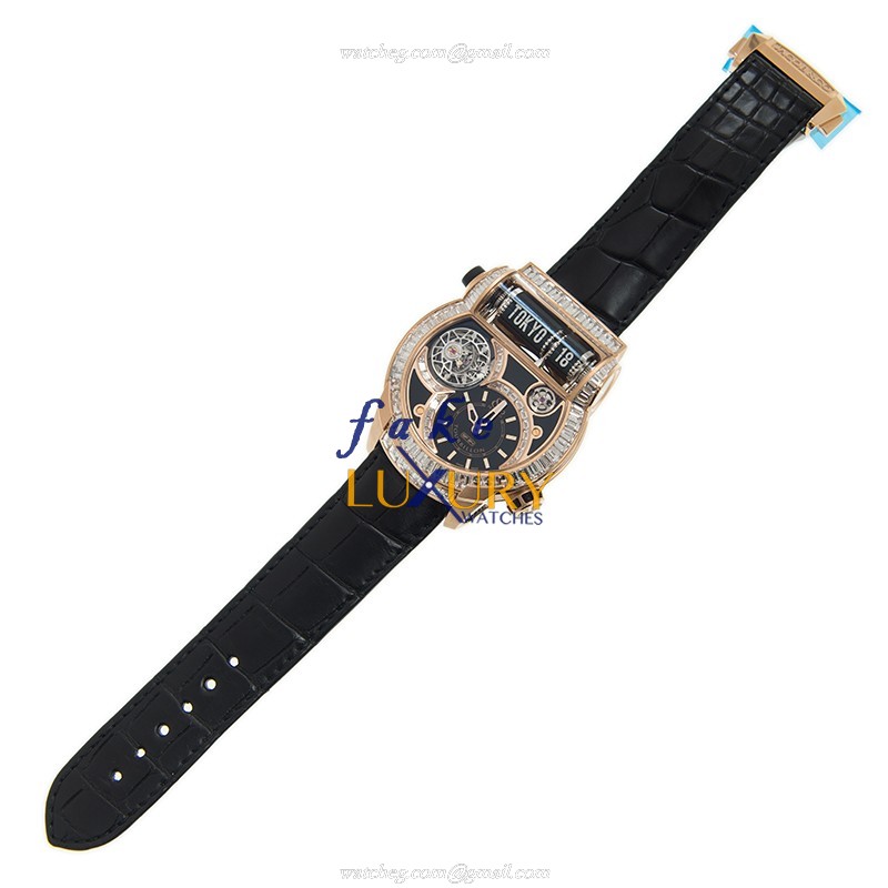 Jacob & Co ES802.40.BD.BD.A CA4D Replica Watch With Automatic Movement, 18kt Rose Gold Case, Black - Image 2