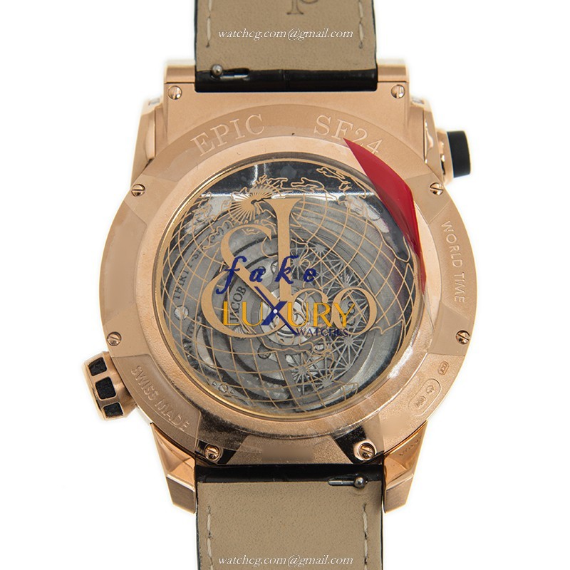 Jacob & Co ES802.40.BD.BD.A CA4D Replica Watch With Automatic Movement, 18kt Rose Gold Case, Black - Image 3