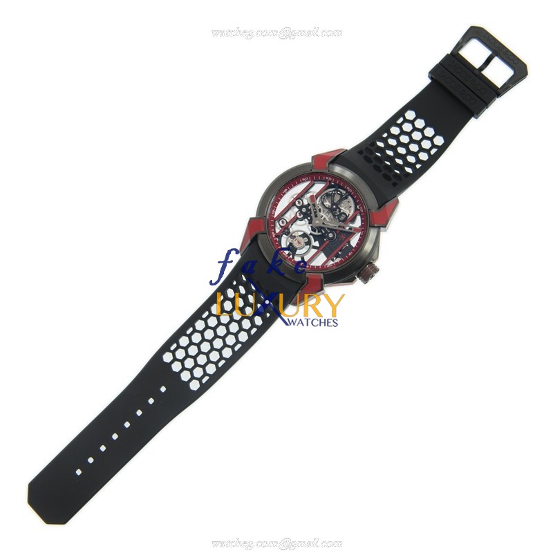 Jacob & Co EX100.21.RR.RW.ALA4A Manual Wind Titanium | Replica Watch | 44mm | Transparent Skull - Image 2