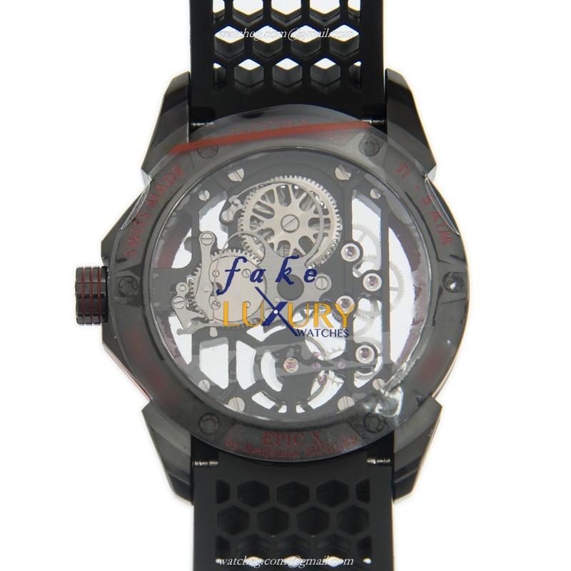 Jacob & Co EX100.21.RR.RW.ALA4A Manual Wind Titanium | Replica Watch | 44mm | Transparent Skull - Image 3