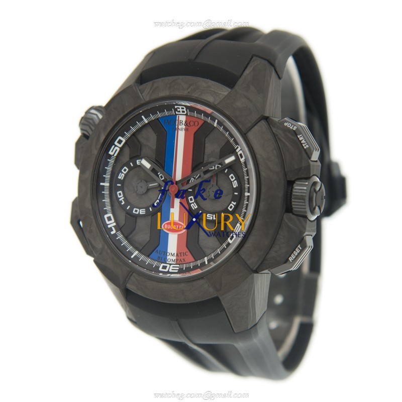 Jacob & Co EC333.29.AA.AA.AHA4D Automatic Titanium Replica Watch - Black Dial & Rubber Strap - Image 3